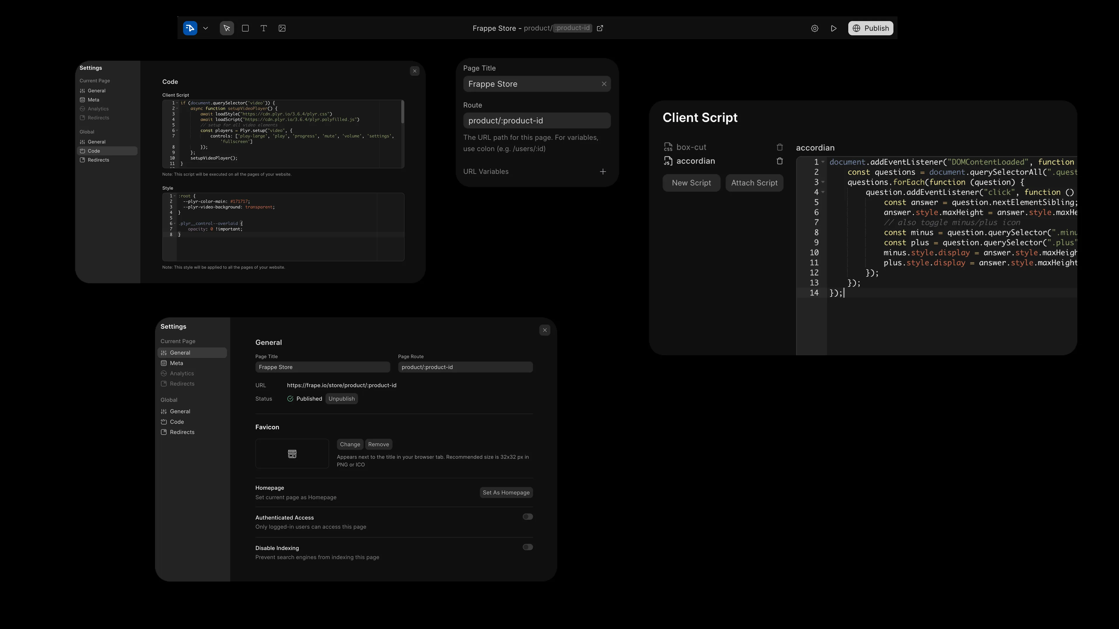 Slide showing new feature summary for Frappe Builder