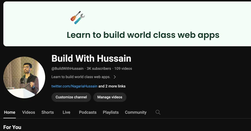 Screenshot of BWH Channel Page