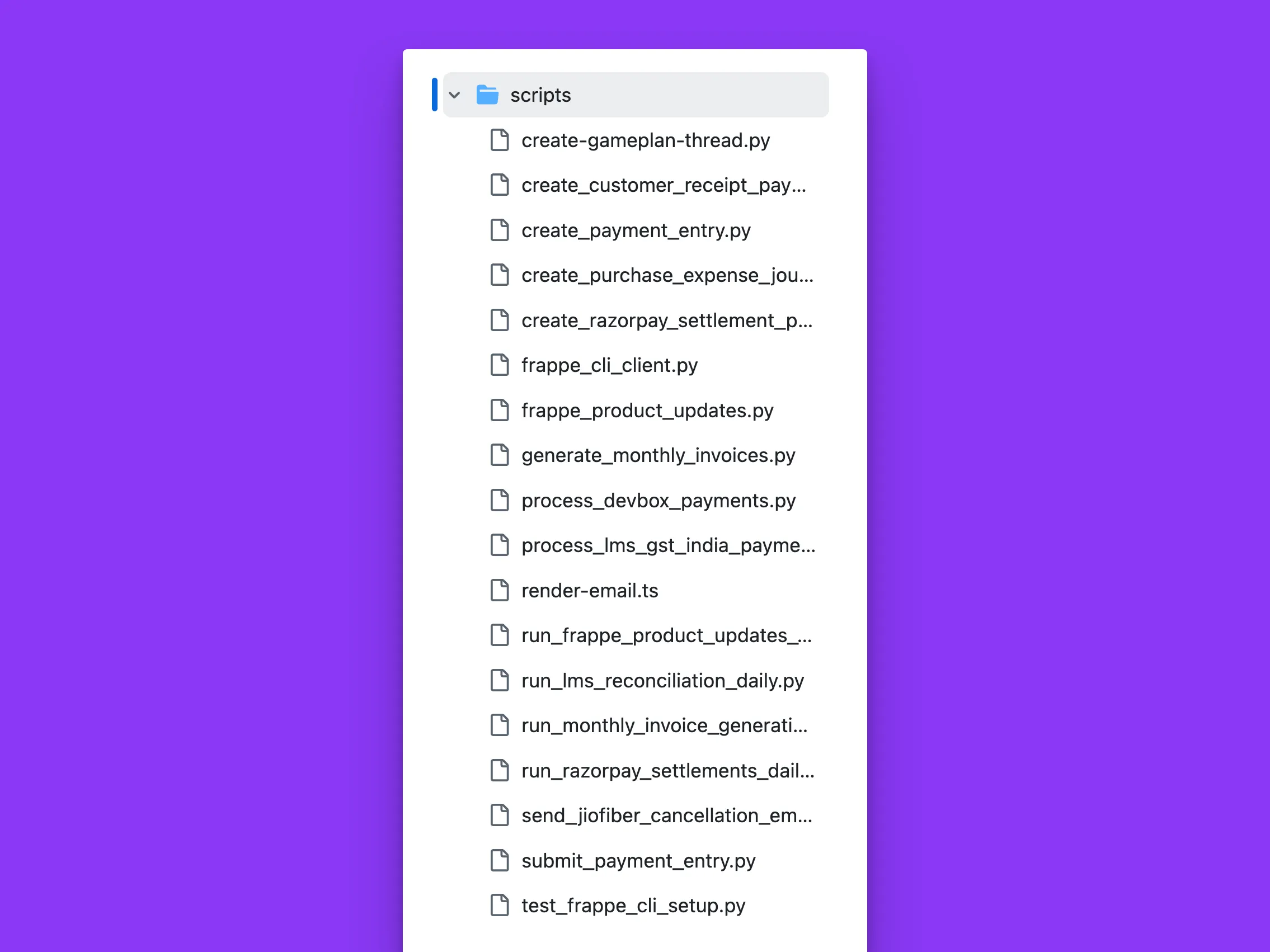 Scripts generated by Donna