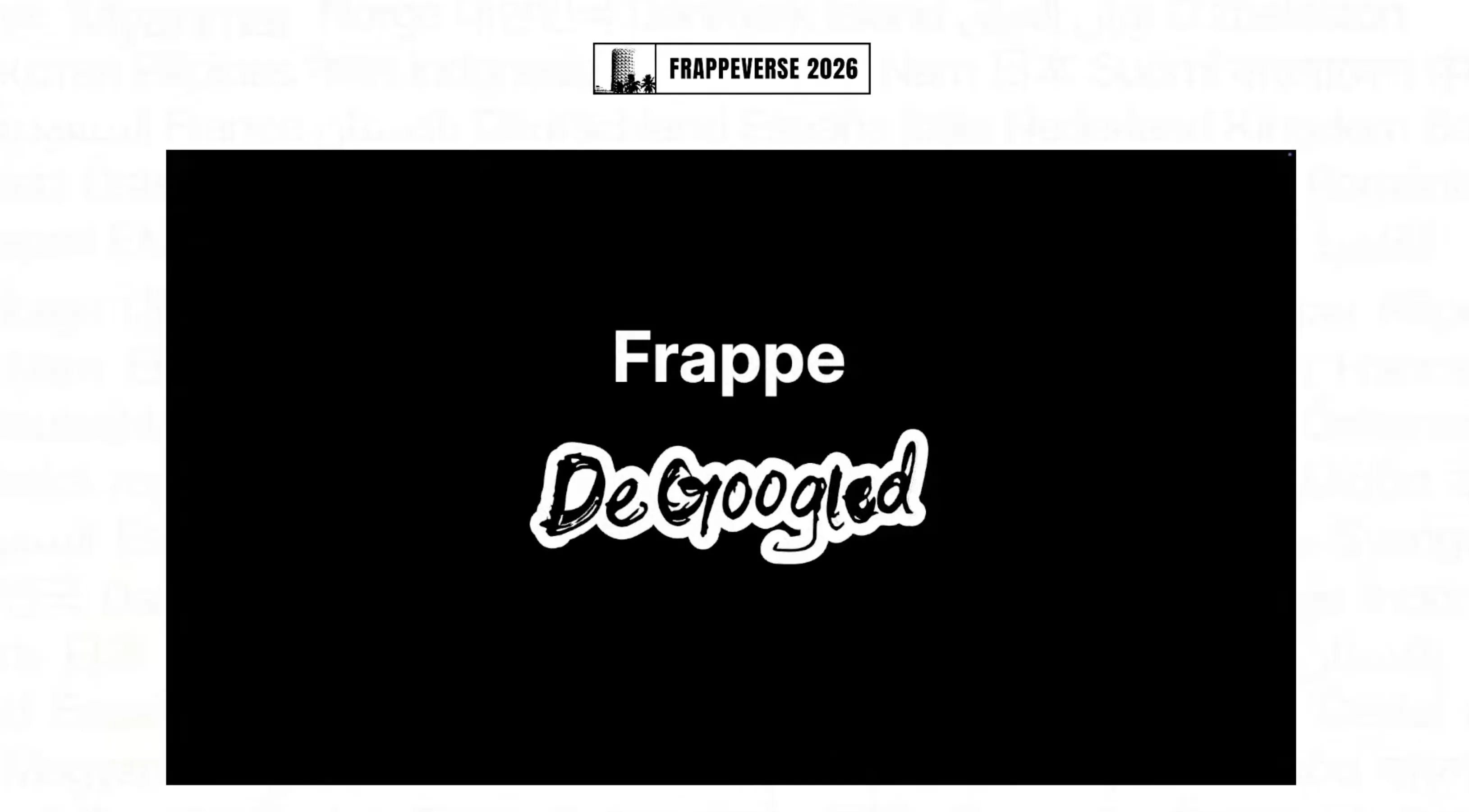 Frappe DeGoogled