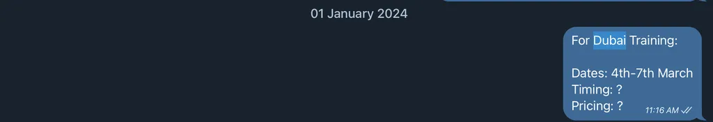 Telegram Message Screenshot
