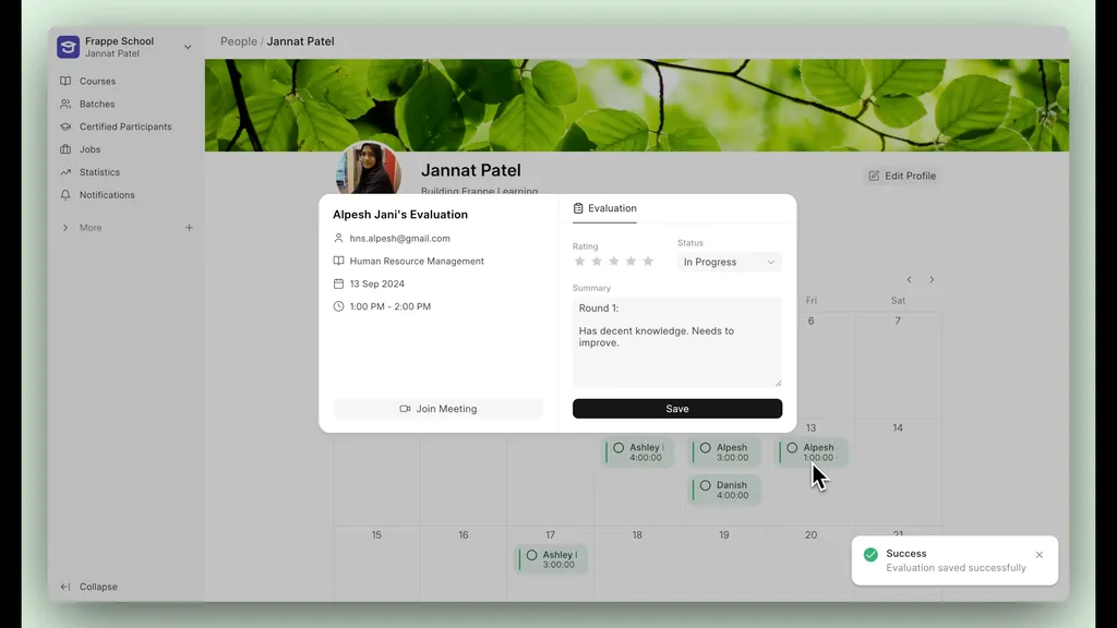 Frappe Learning Screenshot