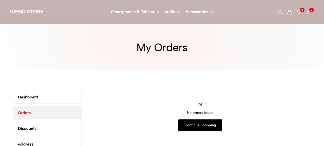 My Account Orders