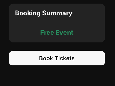 Booking summary