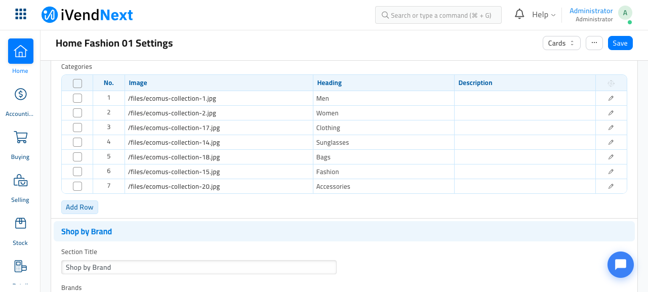The Shop by Category section showing a 