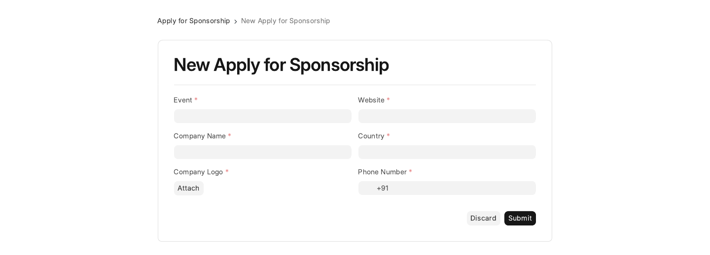 Sponsorship enquiry form